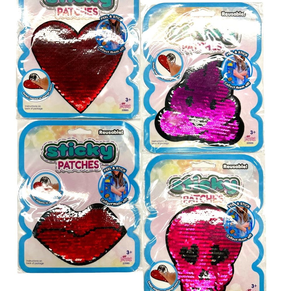 Imperial Sequined Reusable Sticky Patches - Set of 4